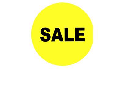 Etiketter ø 20cm SALE Gul/Sort