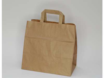 Bærepose Take-Away brun. 26x17x25cm.70g