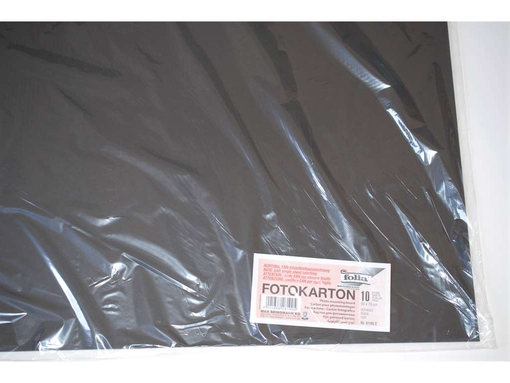 Karton 50x70 cm. 300g sort