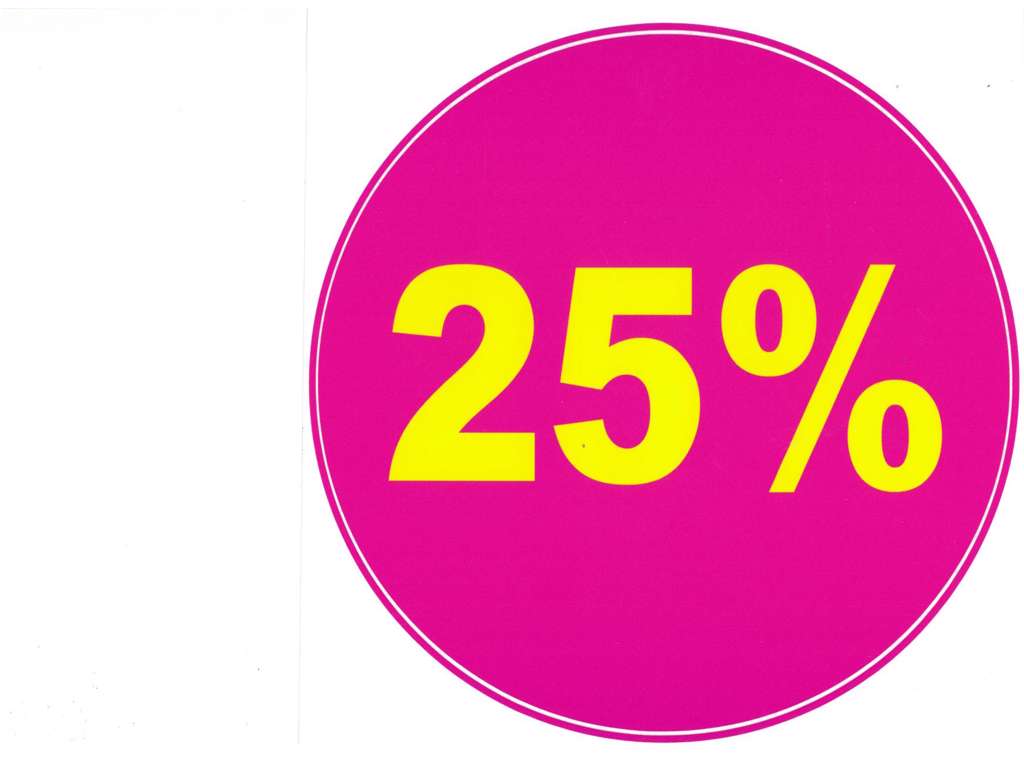 Etiketter ø20cm 25% 2 farvet