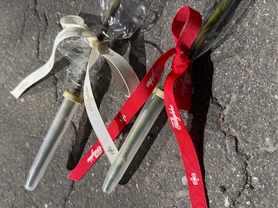 Tillykke bånd rødt 13mm x 20m