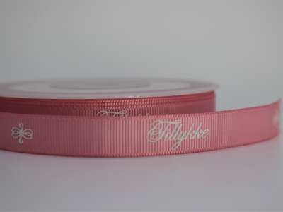 Tillykke bånd rosa 13mm x 20m