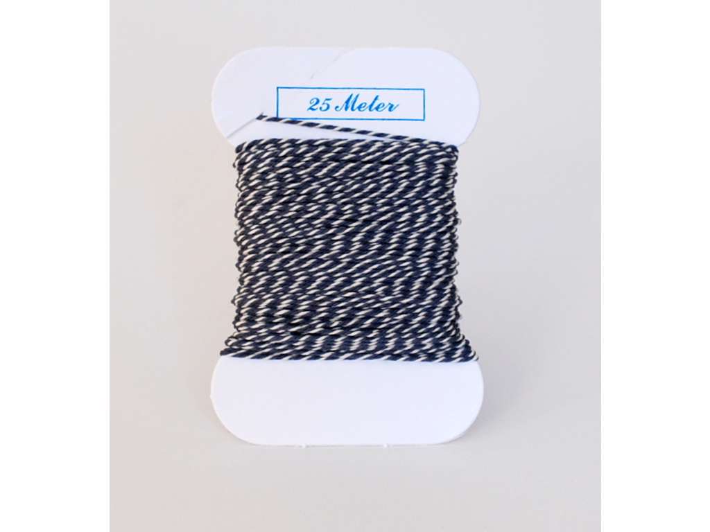 Bomuldssnor vnd. grå/hvid