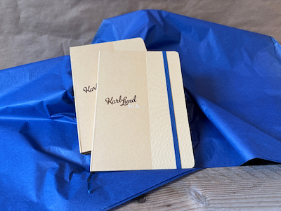 Nelida A5 notesbog med tryk 1 farve
