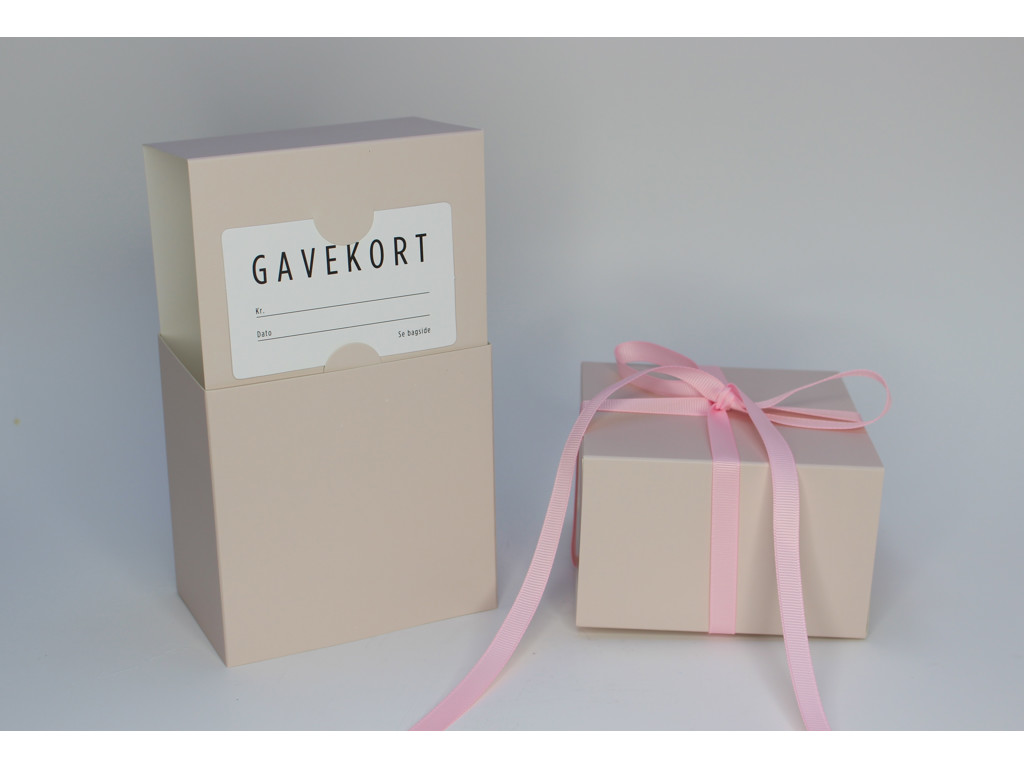 Gavekortæske 11x11x7 cm nude