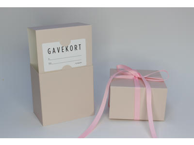 Gavekortæske 11x11x7 cm nude
