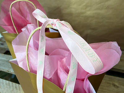 Baby ribbon pink 9mm x 20m