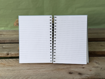 Notesbog A5 Circles Blå spiralryg