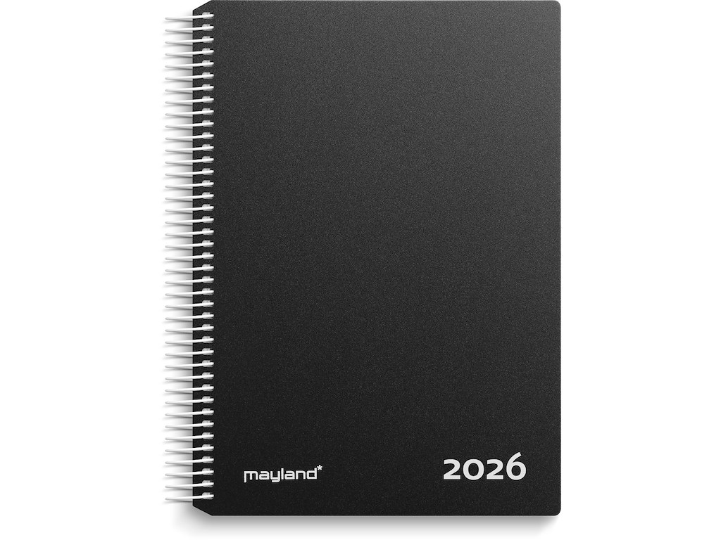 Mayland A5 Timekalender sort 2026