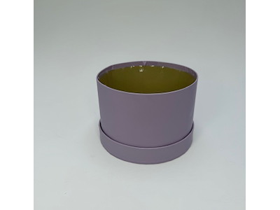 Rund æske lyslilla Ø14cm 