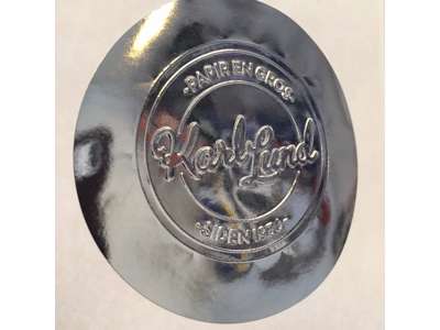 Etiketter Ø63mm Metallic sølv