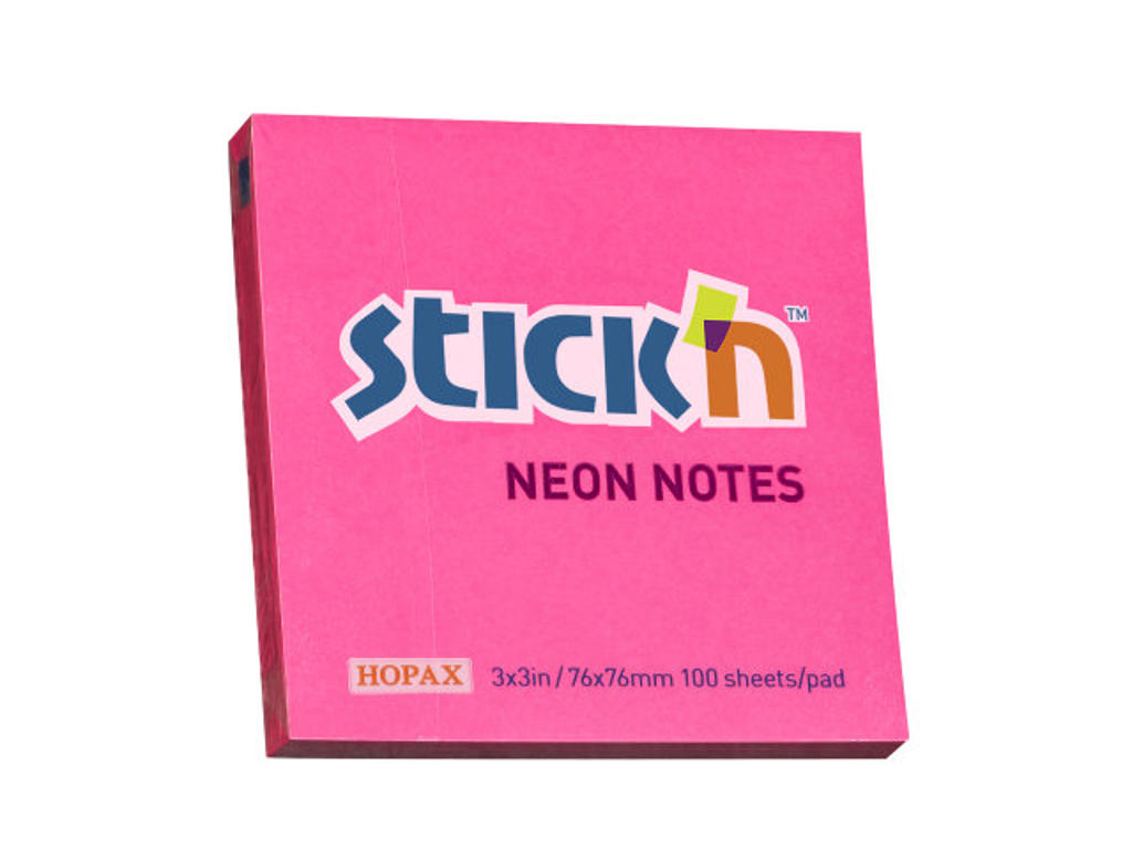 Memo pads 75x75mm neon pink