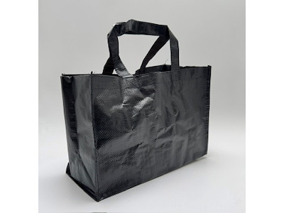Taske PP-woven sort 35x17x24,5cm 