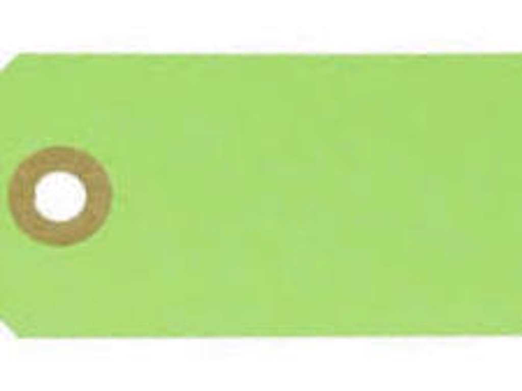 Manilla tags 91 3x6cm lime