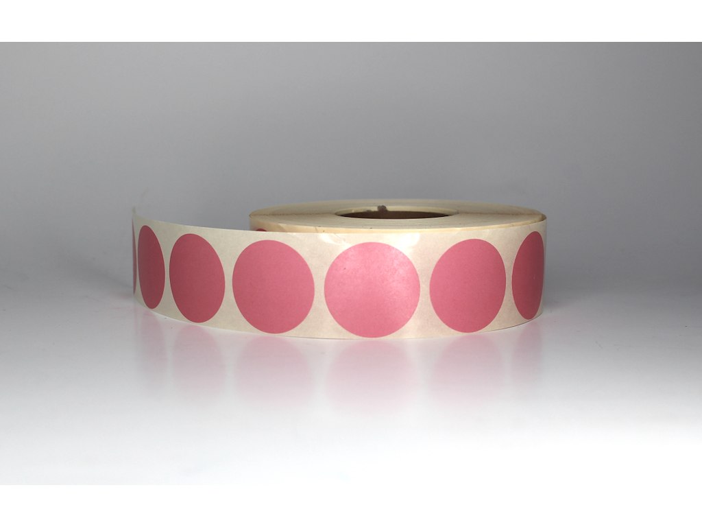 Etiketter Ø30mm Mørk Rosa P197U