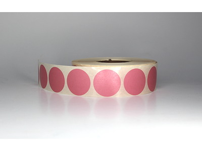 Etiketter Ø30mm Mørk Rosa P197U