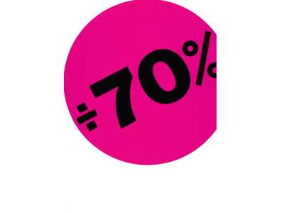 Sale labels ø 20cm 70% pink