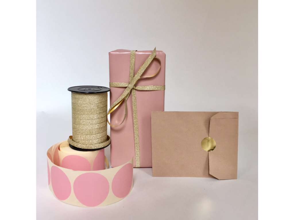 Etiketter Ø63mm Rosa