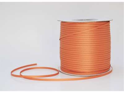 Silkebånd 3mm rillet ginger