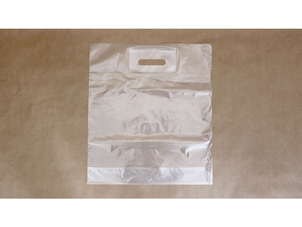 Plastic carrier bag 40x45/5cm. 45 my ready package with 500 pcs. minimum purchase