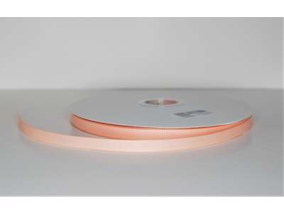 Silkebånd 9mm rillet Petal peach