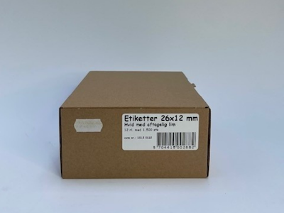Labels 26x12mm removable - 12 rolls
