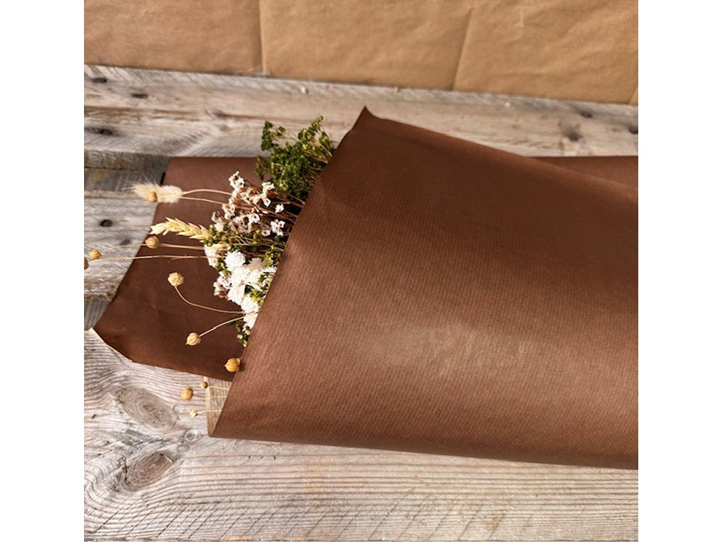Blomsterpapir i ark mørkebrun 62x85cm 10 kg