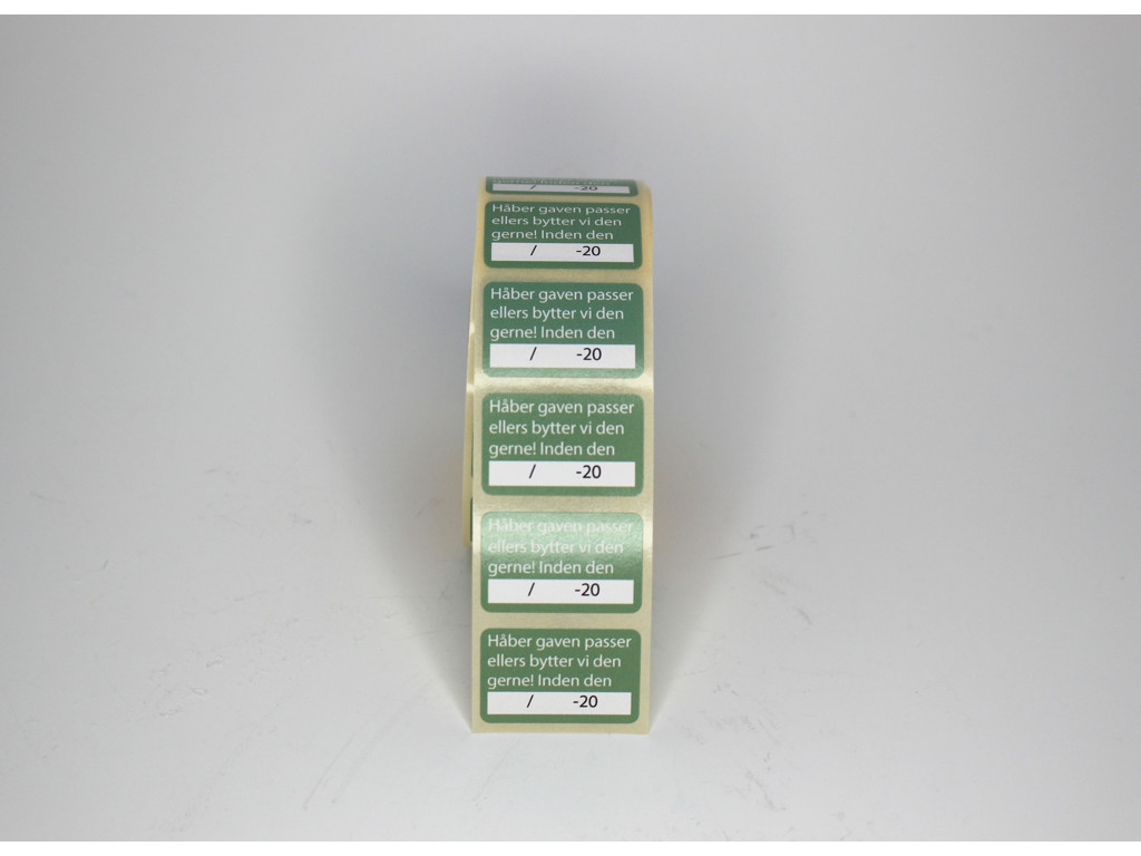 Byttemærker 30x18mm støvet grøn. 1000 stk.