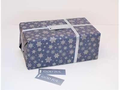 Hang tag MERRY CHRISTMAS silver