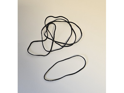 Gummibånd/Elastikker 100x1,7mm Sort 1 kg.