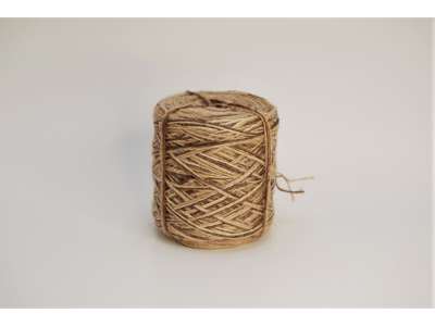 Flax cord tricolor brown/beige/natural 167 meters