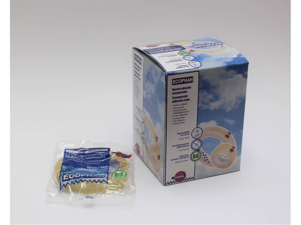 Ecophan tape 66mx15mm clear
