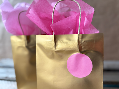Etiketter Ø63mm Mørk Rosa P197U