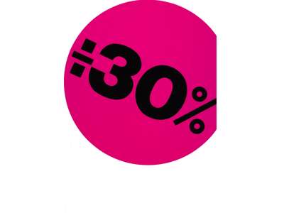 Sale labels ø 20cm 30% pink