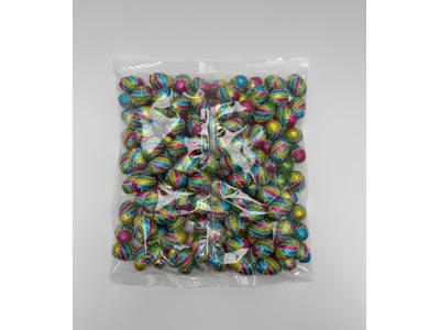 Chokolade påskeæg 1kg - i farvet staniol