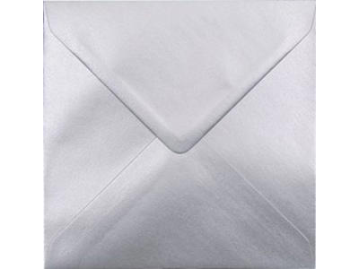 Kvadratiske Kuverter 110g Sølv 165x165mm (5)