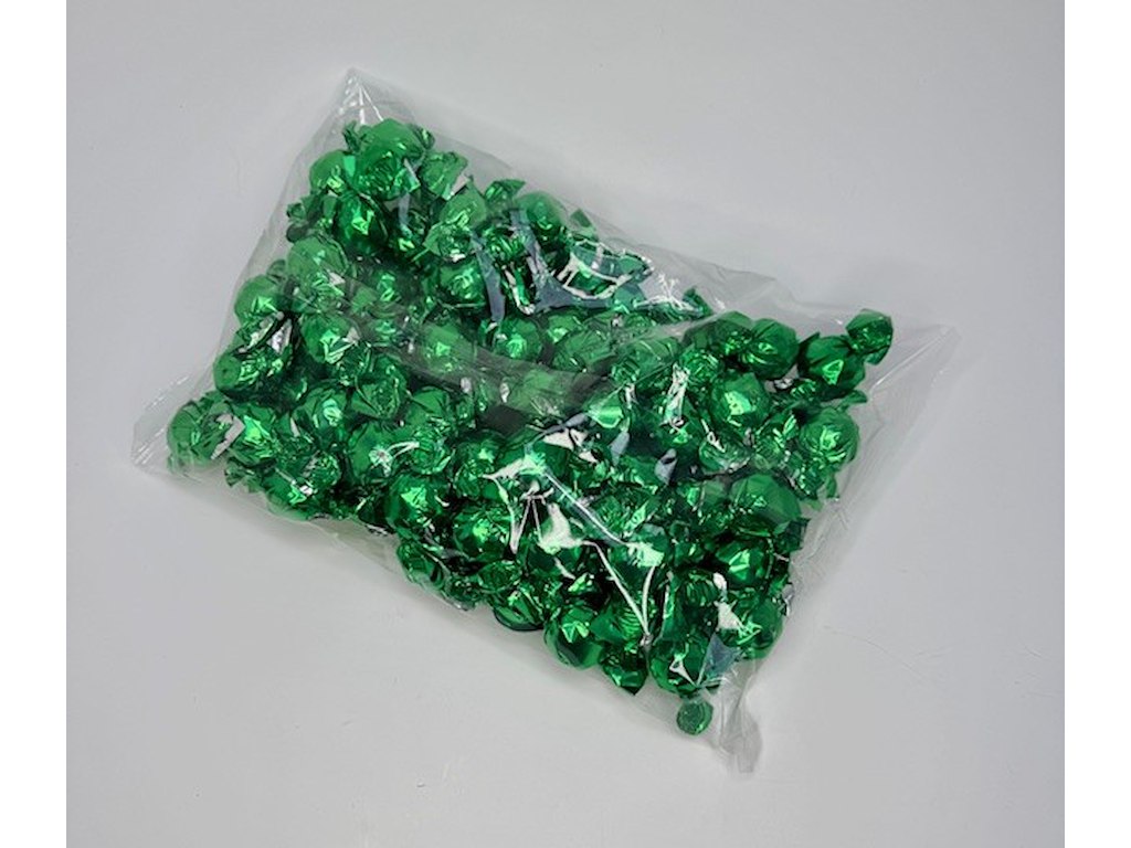Chokoladekugler med mint fyld - grønne 1 kg