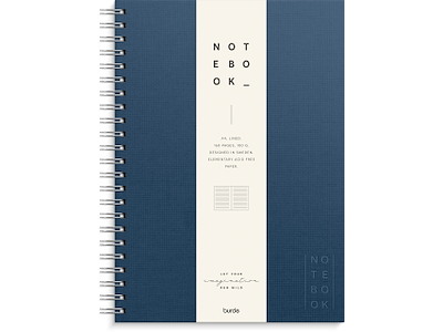 Notesbog A4 Blå - Spiralryg
