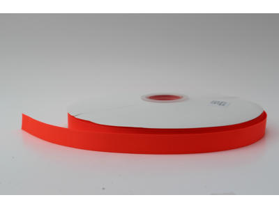 Silkebånd 16mm rillet Neon orange 91m