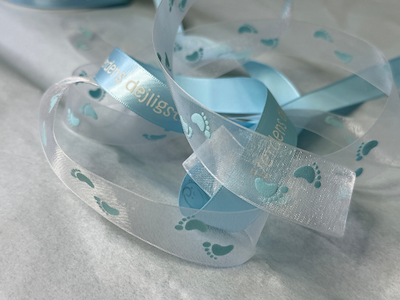 Bånd Verdens dejligste dreng 16mm x 20m Lysblå