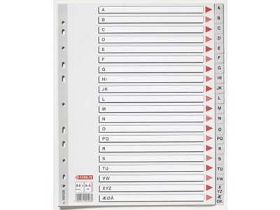 Registre A-Å grå A4 MAXI 