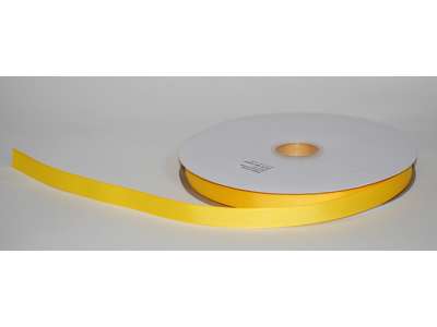 Silkebånd 16mm rillet Gul