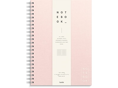 Notesbog A4 Rosa - Spiralryg