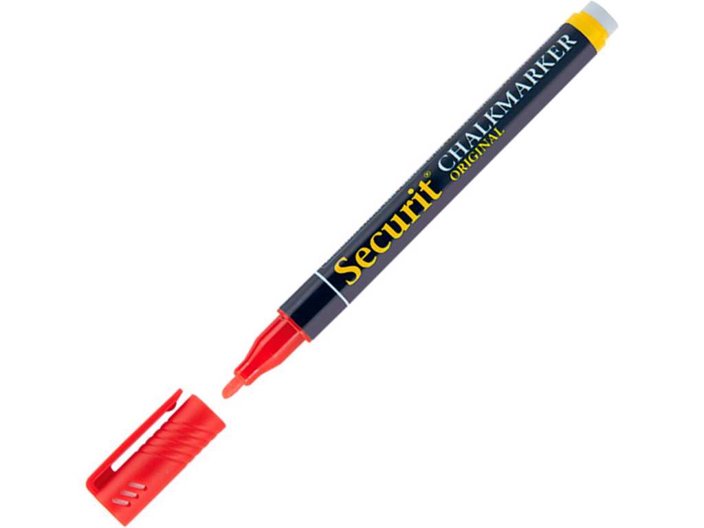 Securit Kridtmarker 1-2mm rød