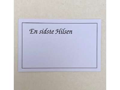  Funeral card 7 x 11 cm.