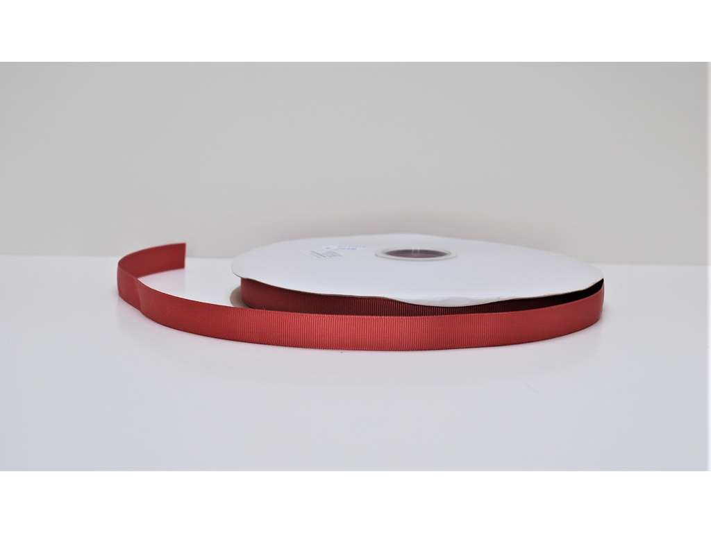 Silkebånd 16mm rillet Cinnabar