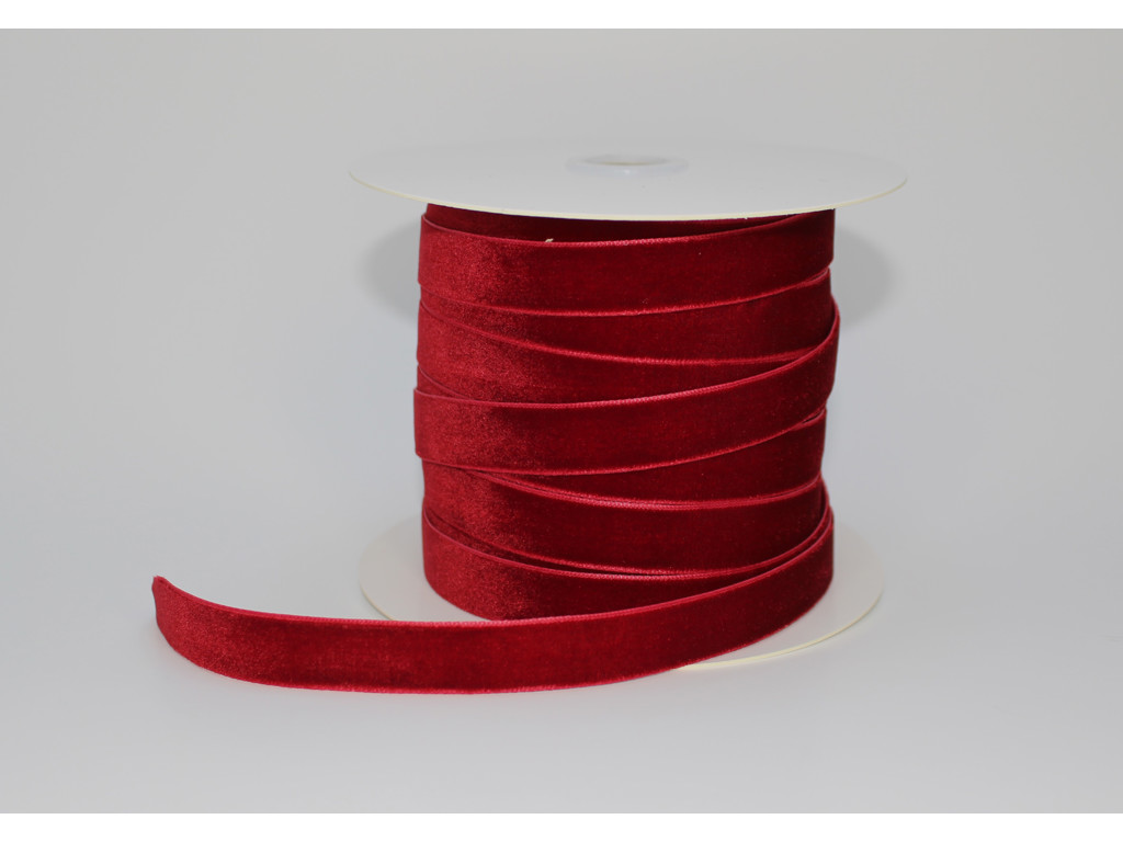 Velourbånd 16mm x 50Y bordeaux 09 - 45m