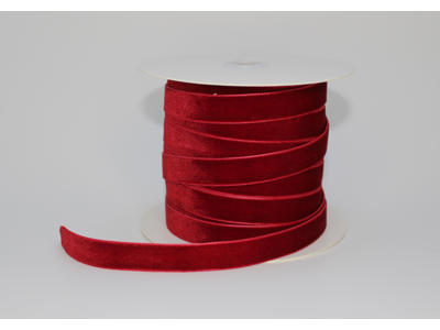 Velourbånd 16mm x 50Y bordeaux 09 - 45m