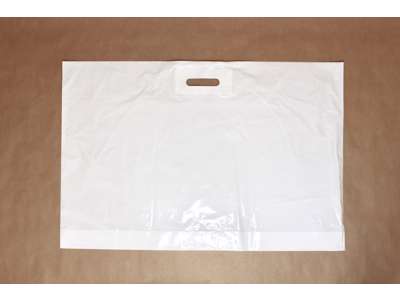 Plastikbæreposer hvid 75x50/5 cm. 250 stk. minimum køb
