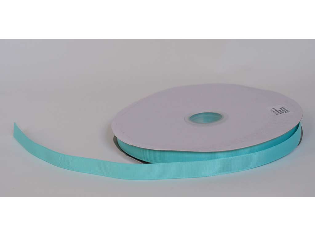 Silk ribbon 16mm grooved Aqua